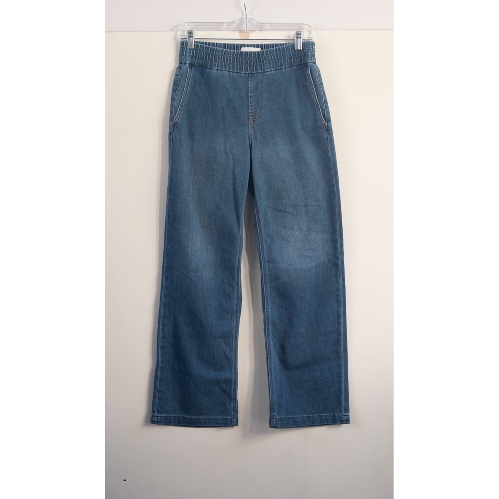 The Traveler Pull-On High Waist Wide Leg Denim JEN7 BY 7 FOR ALL MANKIND Size 0
